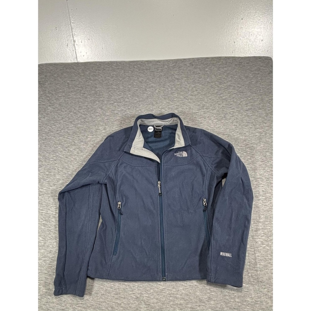 The North Face WindWall Jacket Womens Large Blue Fleece Full‎ Zip Outdoor Hiking